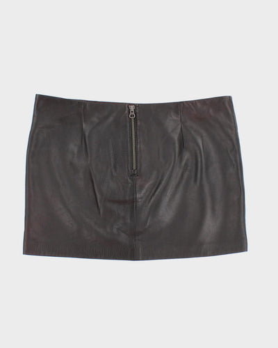 Y2K 00s Mackage Leather Mini Skirt - M