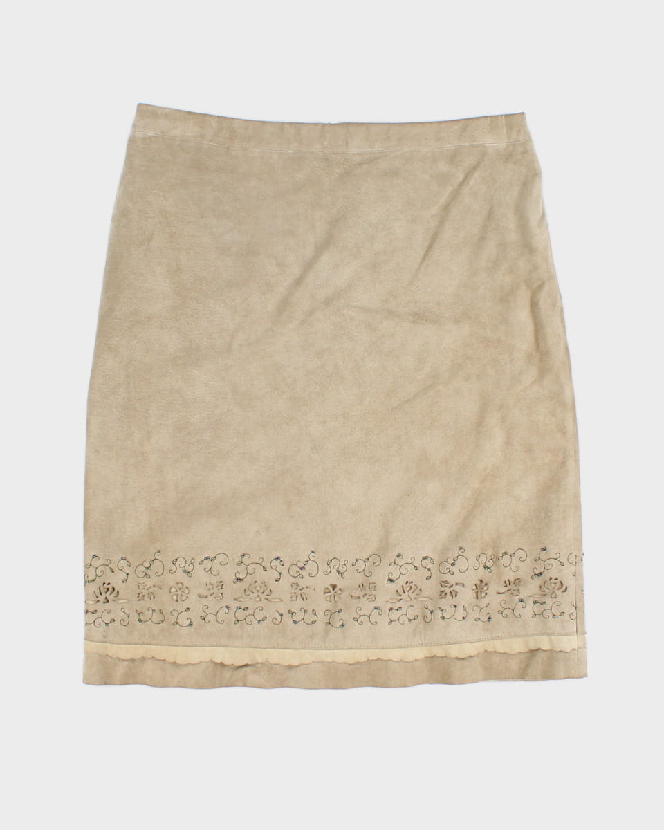 Y2K 00s BCBG MaxAzria Suede Skirt - M