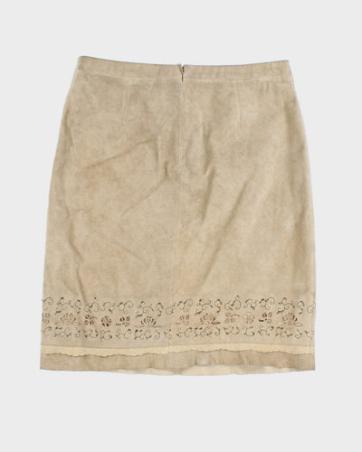 Y2K 00s BCBG MaxAzria Suede Skirt - M