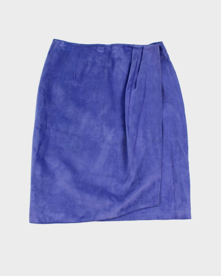 Vintage 80's Purple Leather Skirt - W:37