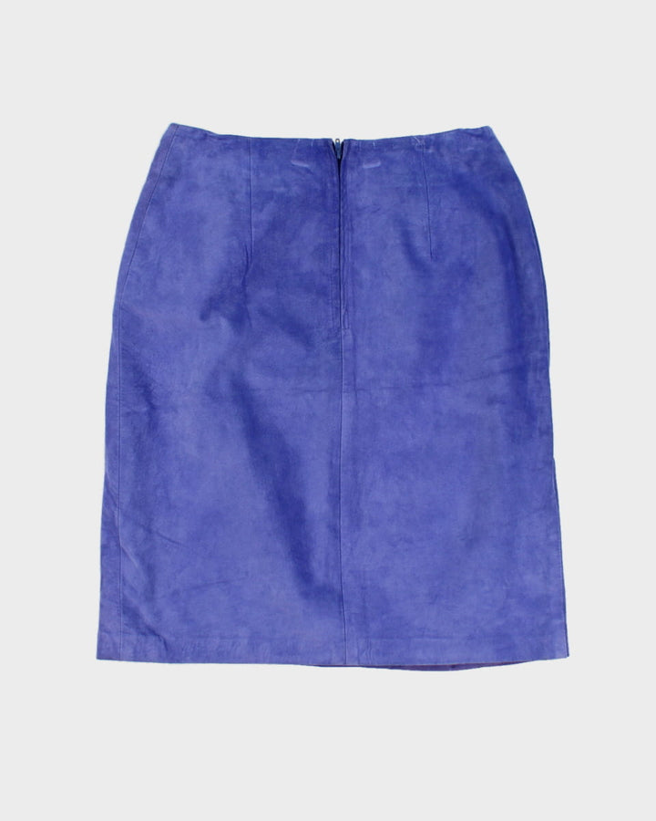 Vintage 80's Purple Leather Skirt - W:37