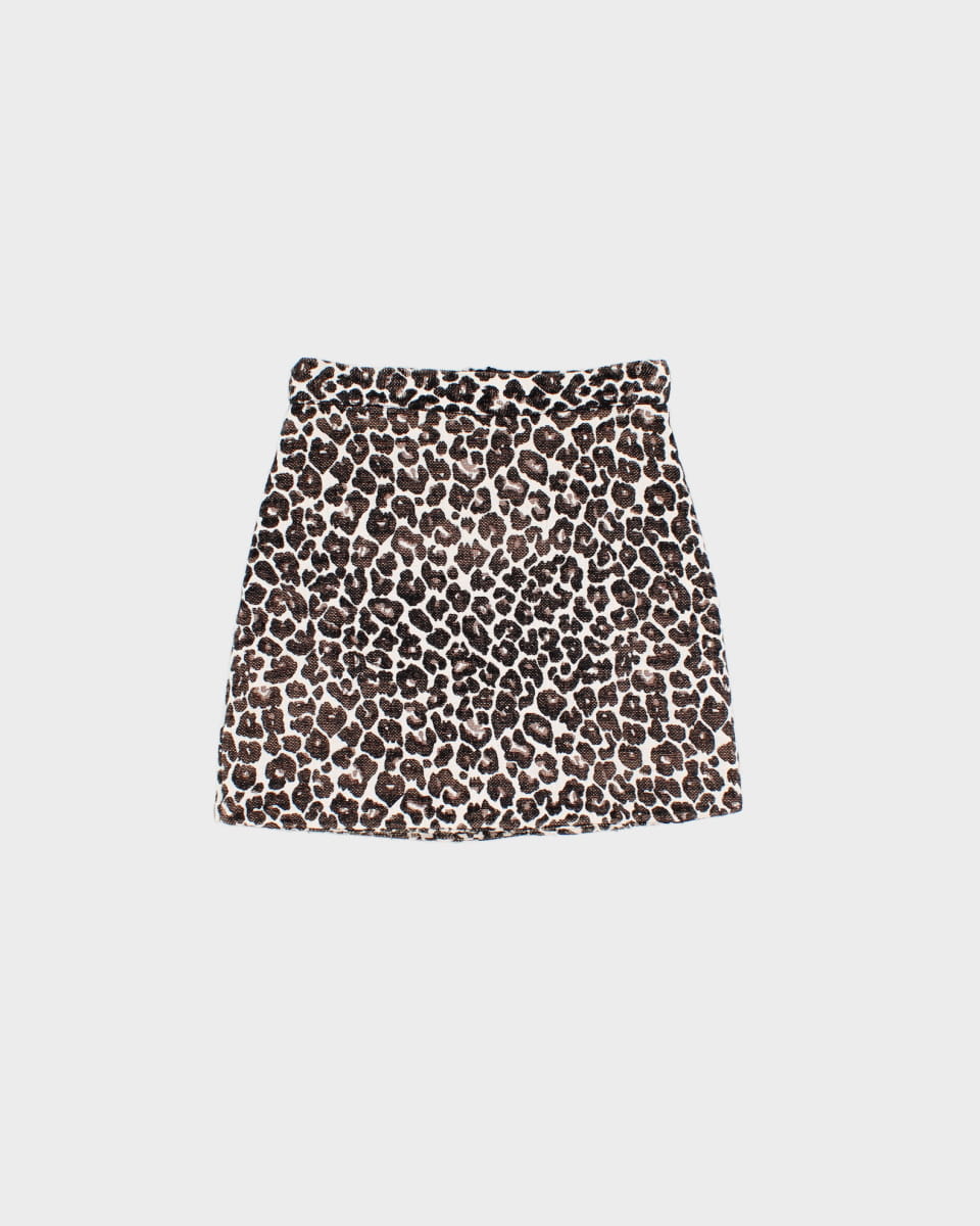 Diesel Leopard Print Mini Skirt - XS