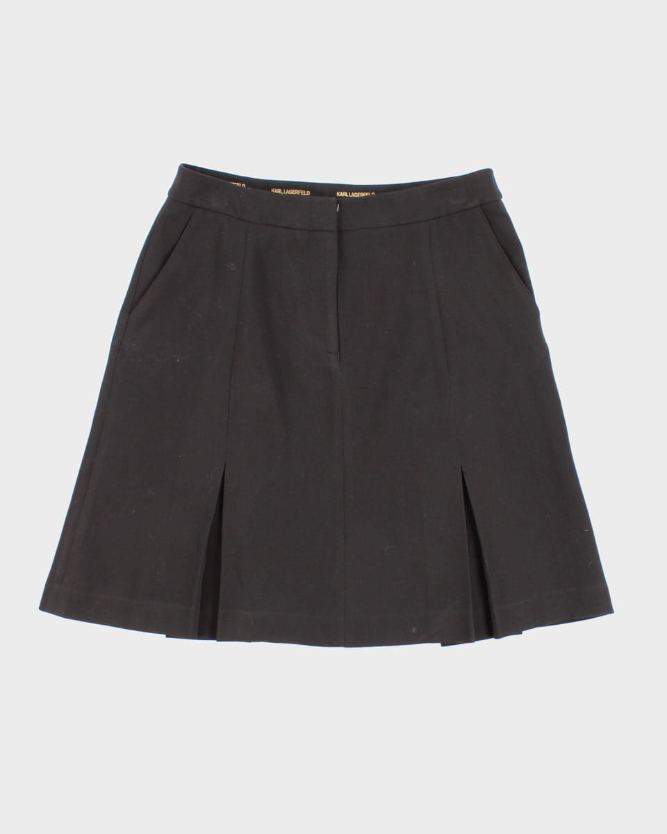 Karl Lagerfeld Black Pleated Skirt - M