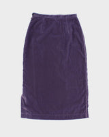 Y2K Lavender Velvet Knee Skirt - S