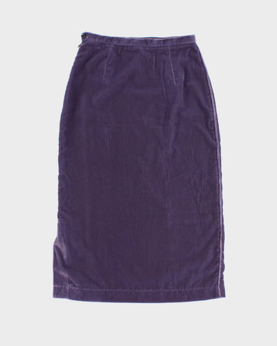 Y2K Lavender Velvet Knee Skirt - S