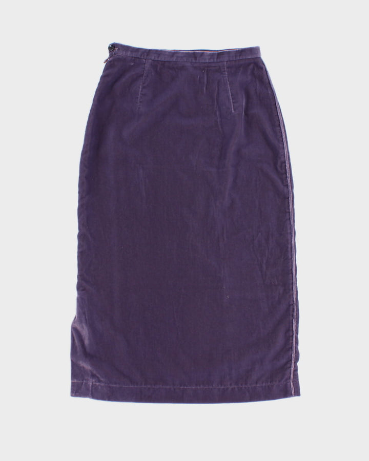 Y2K Lavender Velvet Knee Skirt - S