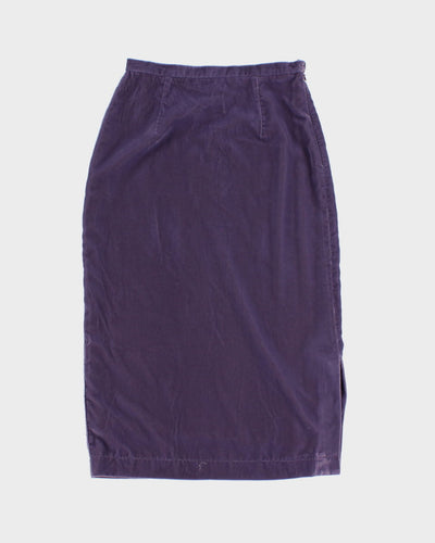 Y2K Lavender Velvet Knee Skirt - S