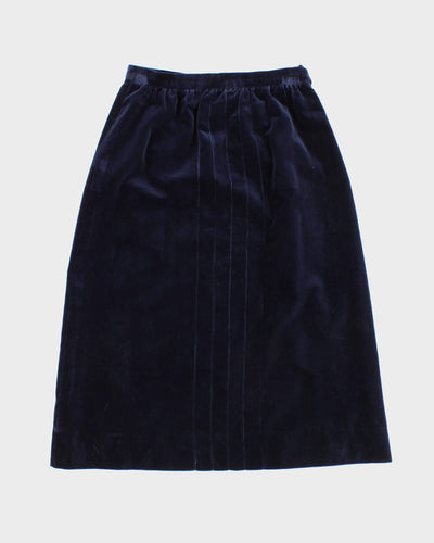 Vintage 80's Velvet Knee Skirt - S