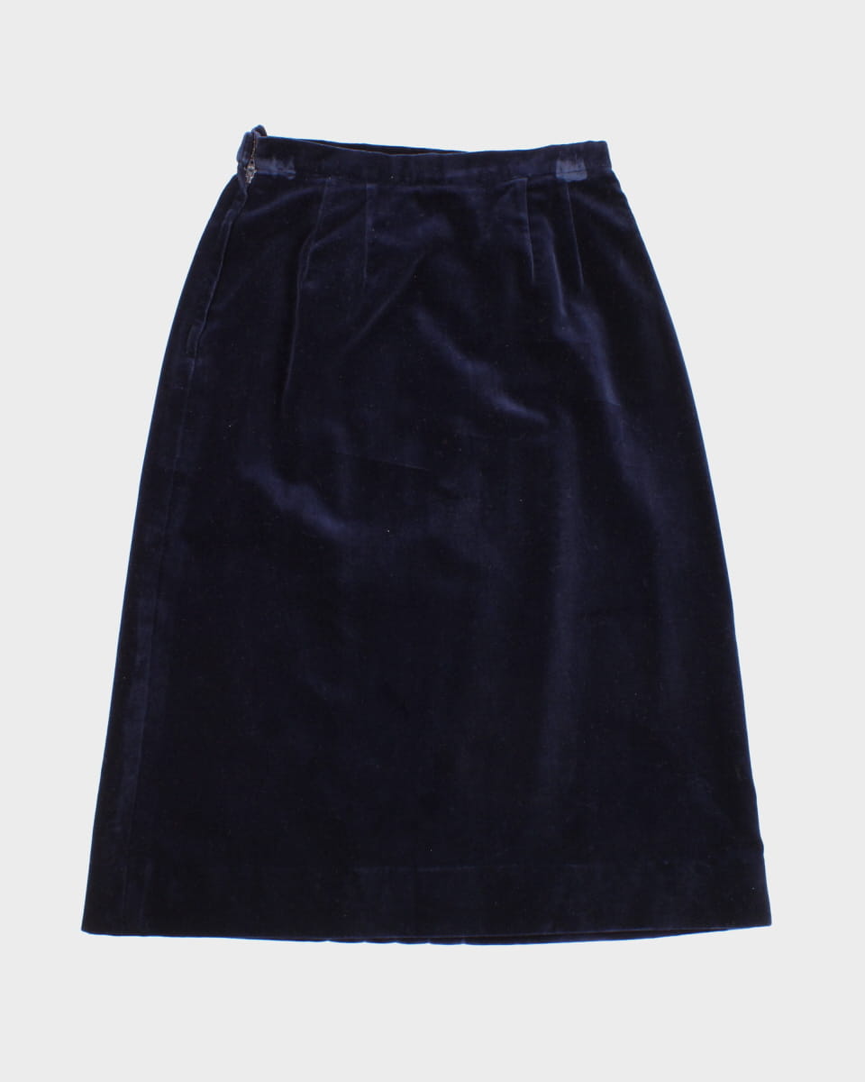 Vintage 80's Velvet Knee Skirt - S