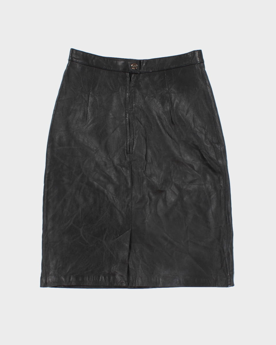 Vintage 80's Leather Pencil Skirt - S