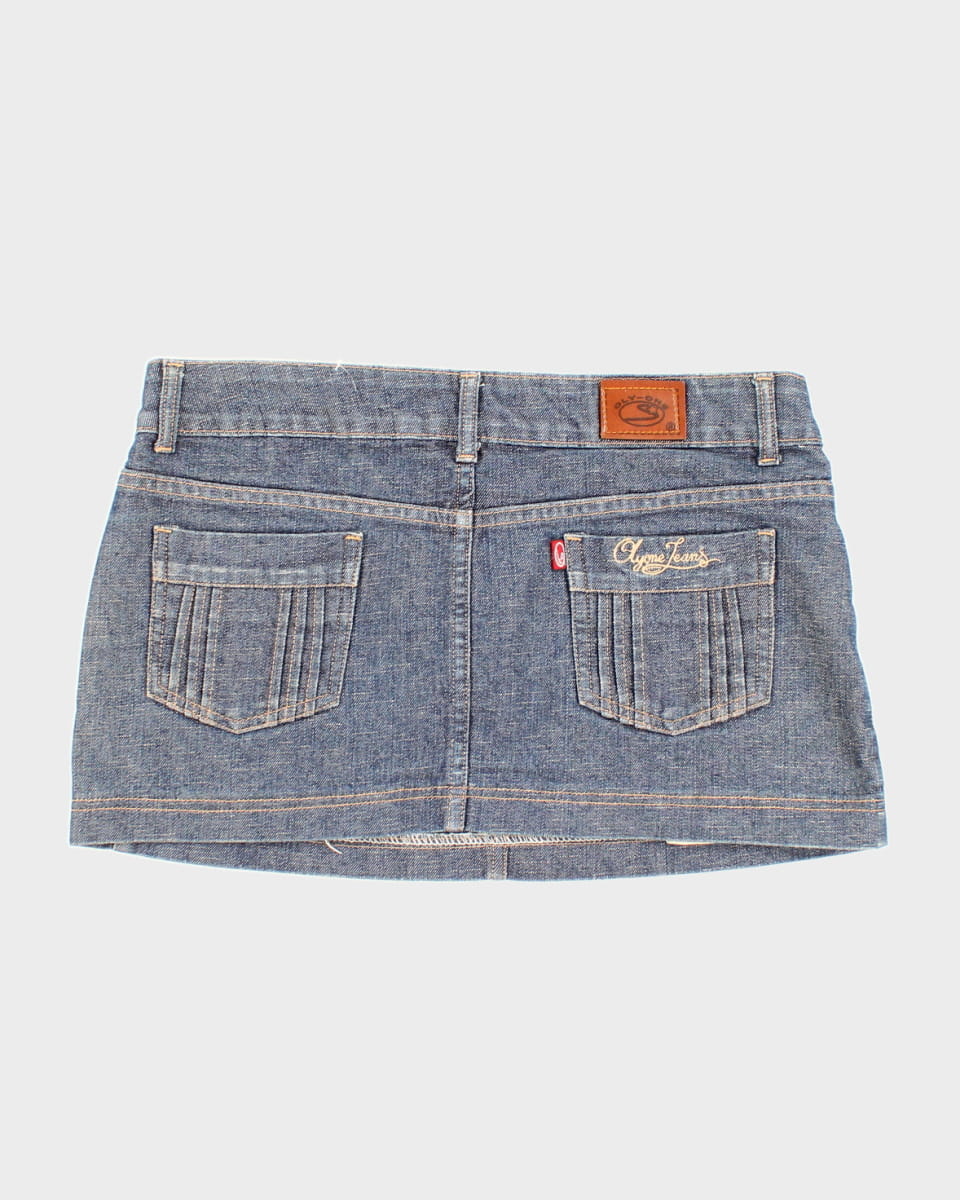 Y2K Blue Denim Mini Skirt - W:32