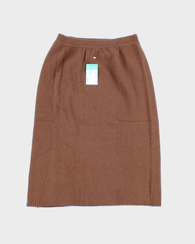 Vintage 70's Benetton Deadstock Pure Wool Knit Skirt - W:30