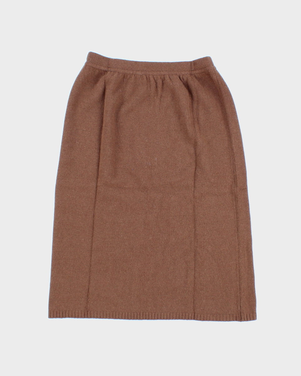 Vintage 70's Benetton Deadstock Pure Wool Knit Skirt - W:30