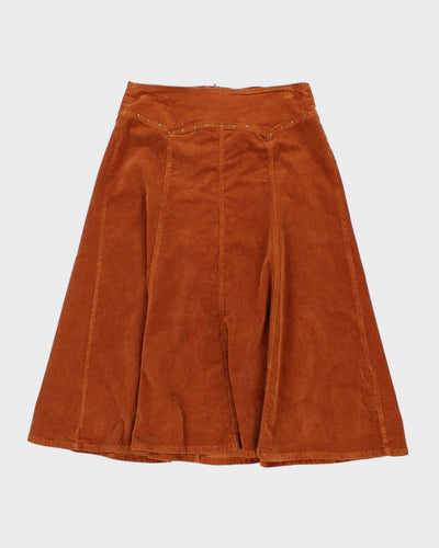 Vintage Corduroy Studded Maxi Skirt - M