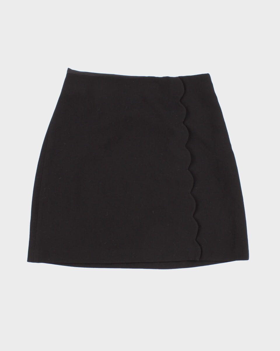 Club Monaco Scalloped Little Black Skirt - M