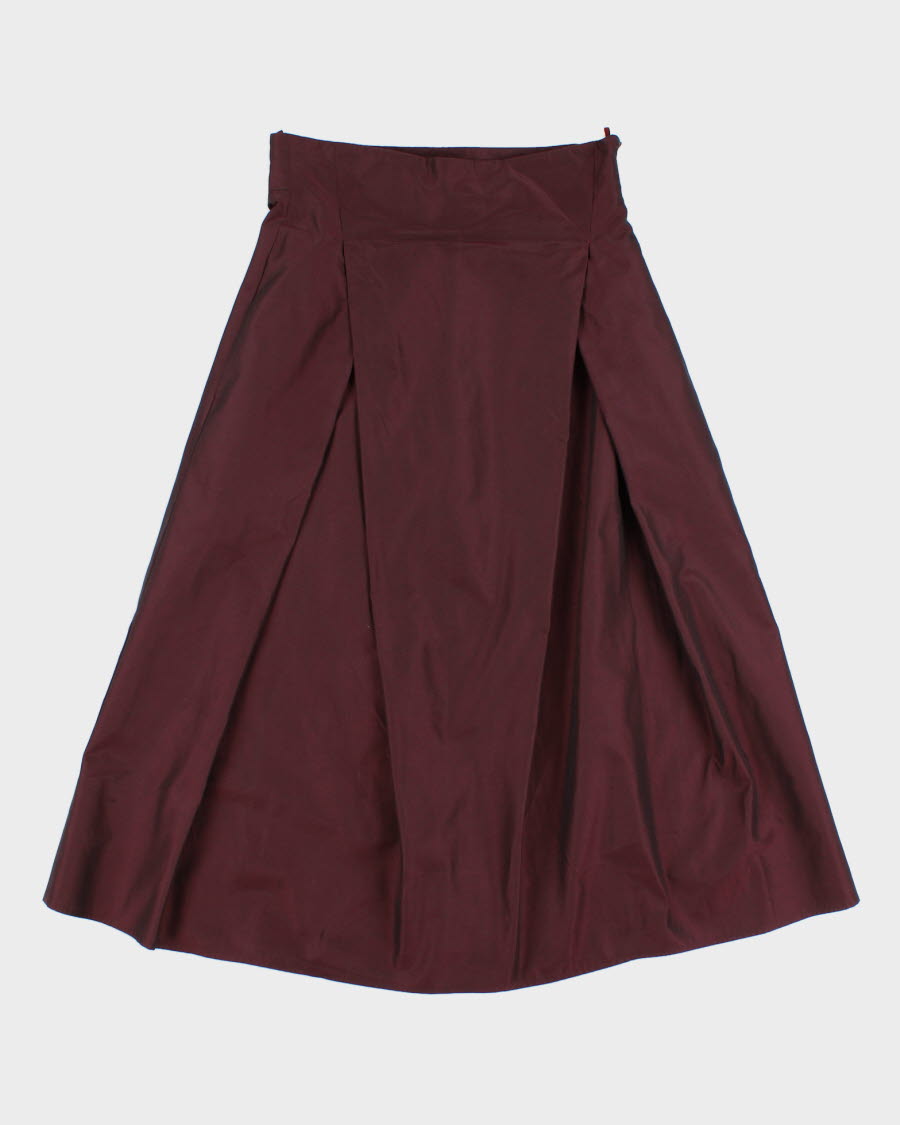 MaxMara Iridescent Red Midi Skirt - S