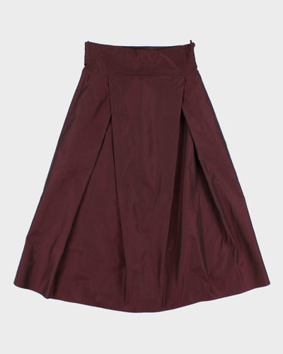 MaxMara Iridescent Red Midi Skirt - S