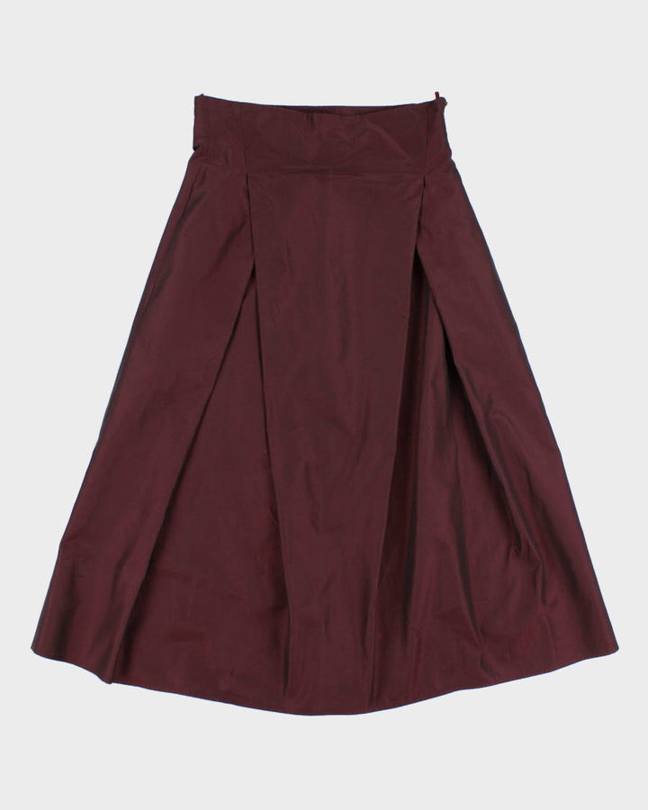 MaxMara Iridescent Red Midi Skirt - S