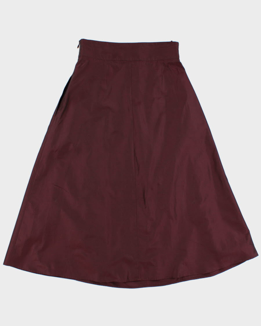 MaxMara Iridescent Red Midi Skirt - S