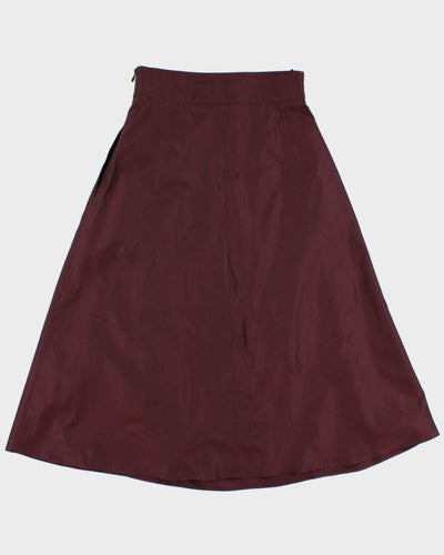 MaxMara Iridescent Red Midi Skirt - S