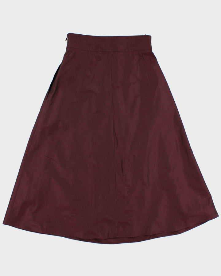 MaxMara Iridescent Red Midi Skirt - S