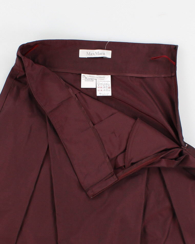 MaxMara Iridescent Red Midi Skirt - S