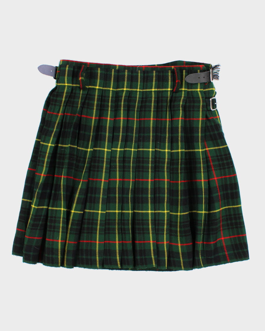 Vintage Women's Green Tartan Kilt - L