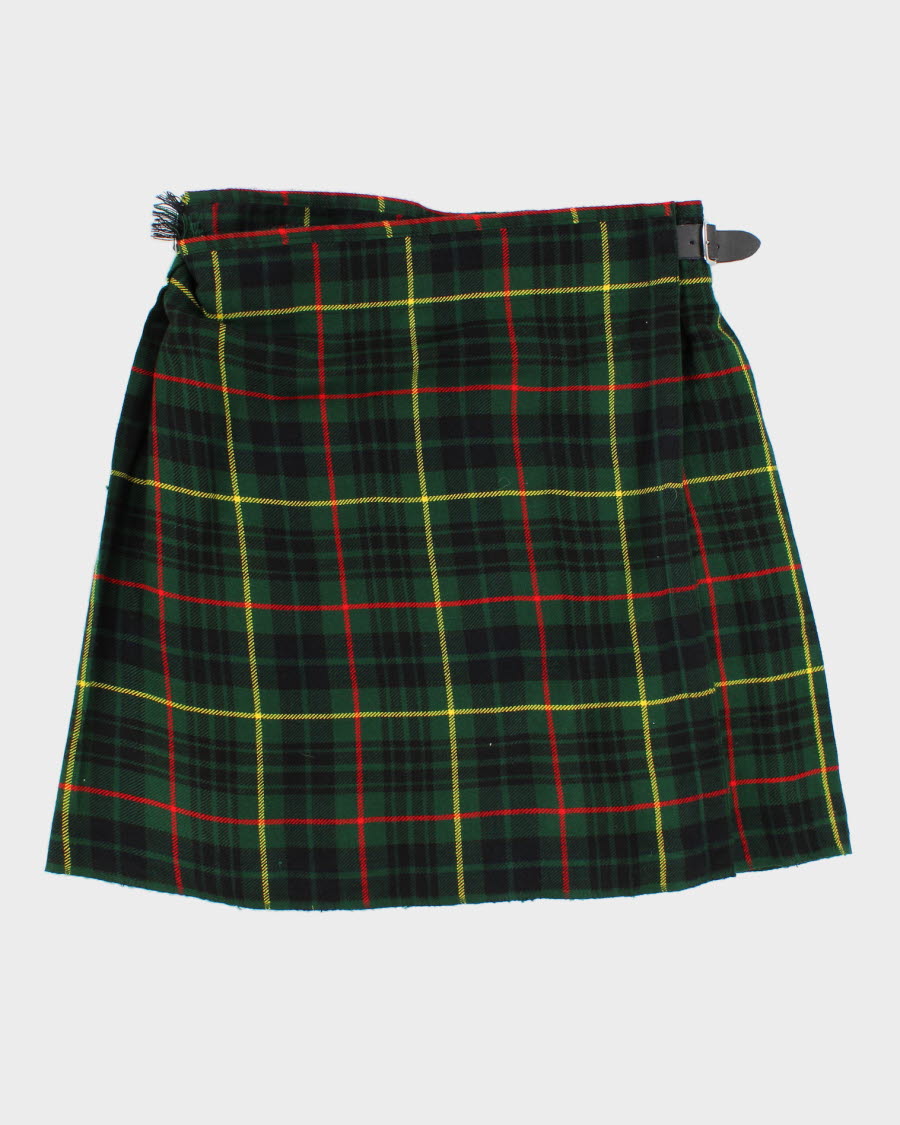 Vintage Women's Green Tartan Kilt - L