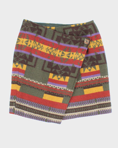 Vintage Women's Navajo Print Wrap Skirt - M