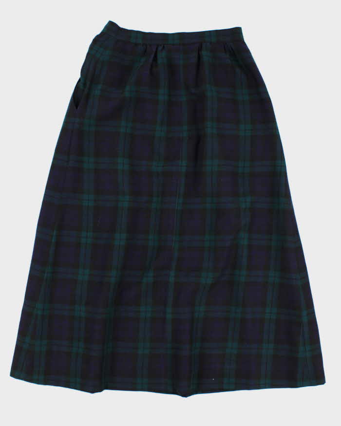 Plaid vintage skirt blue shop