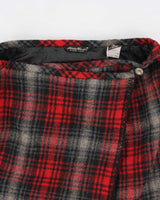 Womens Red Eddie Bauer Wool Mini Wrap Skirt - S