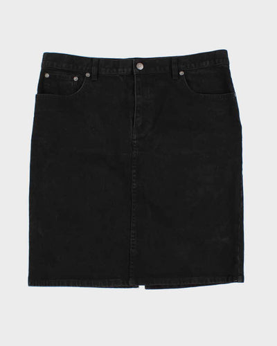 00s Ralph Lauren Black Denim Skirt - L