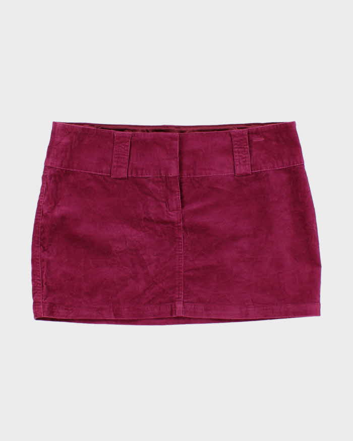 Y2K 00s Guess Velvet Miniskirt - L