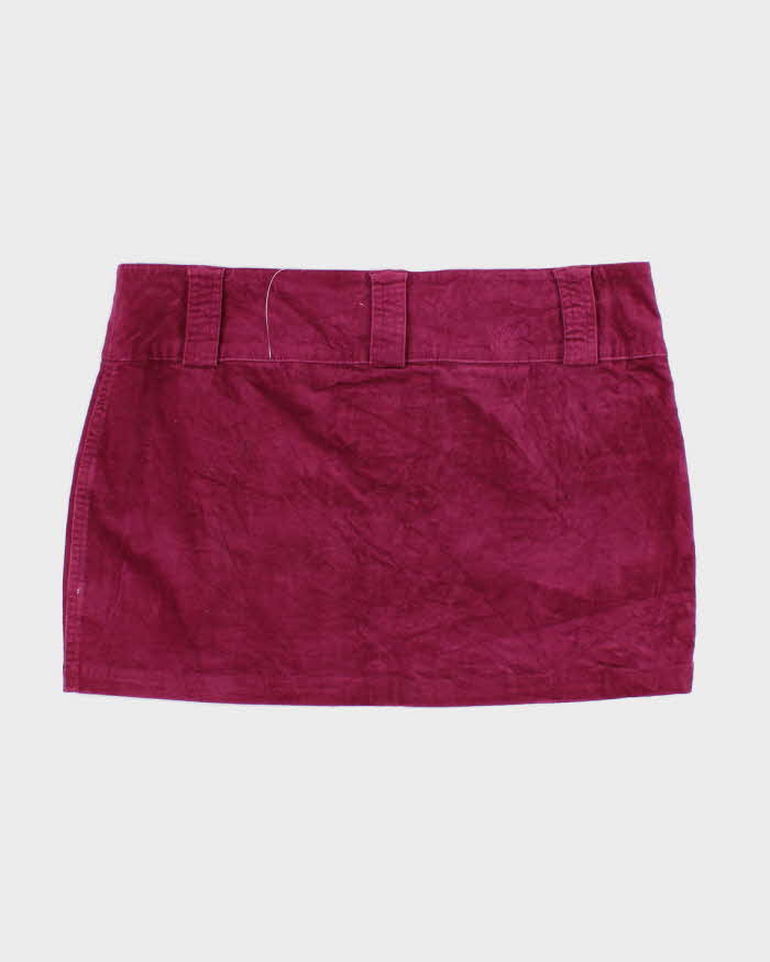 Y2K 00s Guess Velvet Miniskirt - L