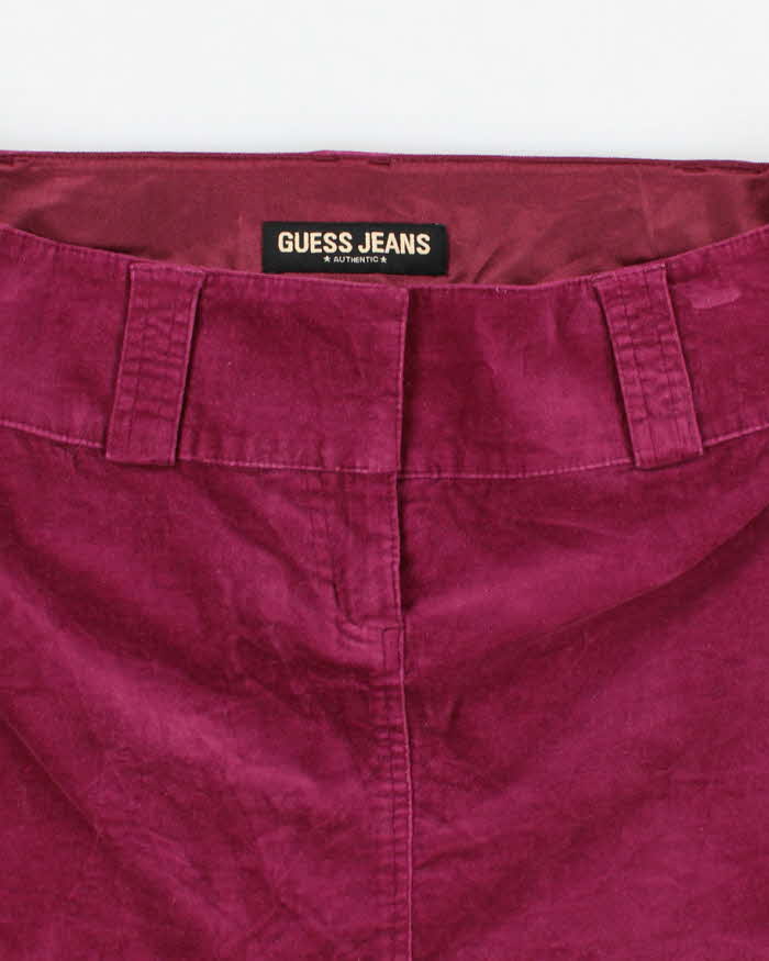 Y2K 00s Guess Velvet Miniskirt - L