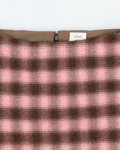 Wilfred Wool Blend Check Skirt - S