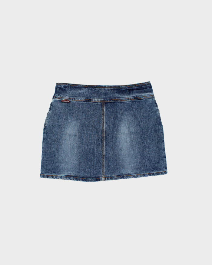 Y2K 00s Jordache Belted Denim Mini Skirt - M