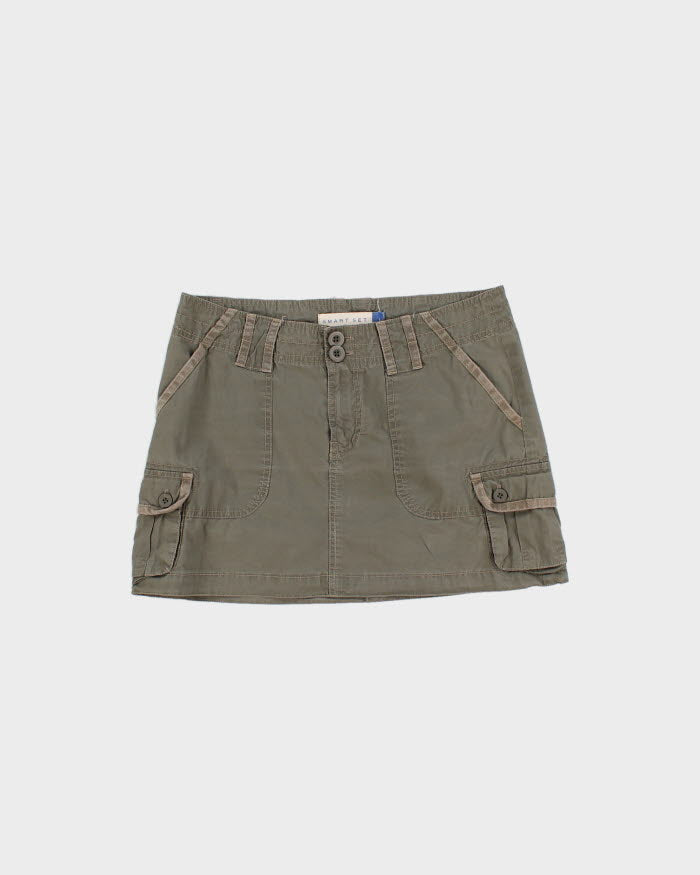 Y2K 00s Smart Set Khaki Cargo Mini Skirt - S/M