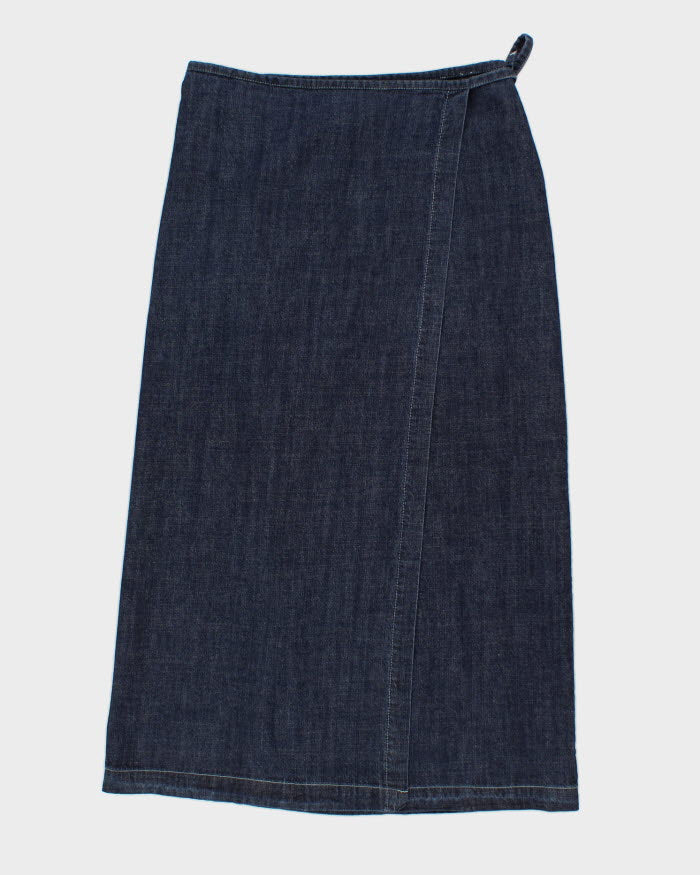 00s Mavi Denim Wrap Midi Skirt - S