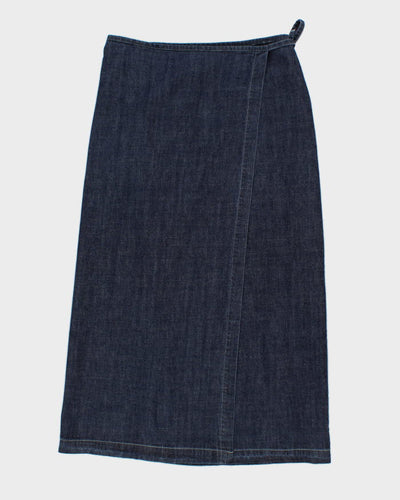 00s Mavi Denim Wrap Midi Skirt - S