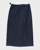 00s Mavi Denim Wrap Midi Skirt - S