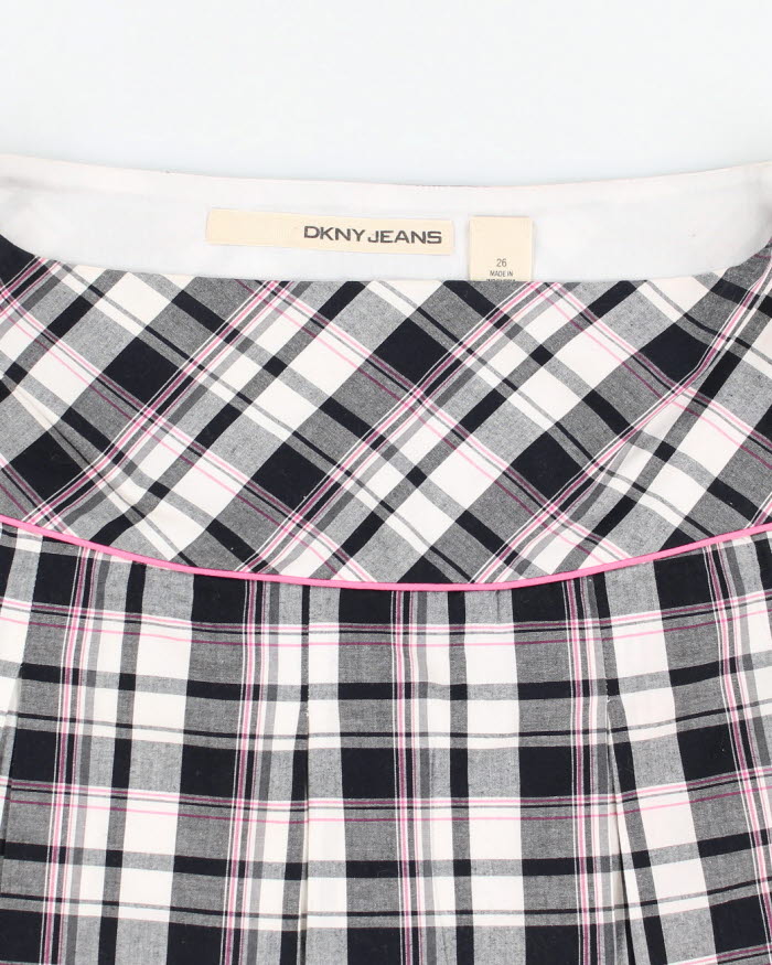 Y2K 00s DKNY Plaid Miniskirt - S