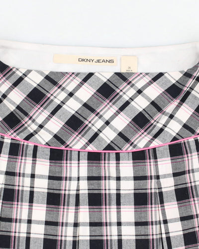 Y2K 00s DKNY Plaid Miniskirt - S