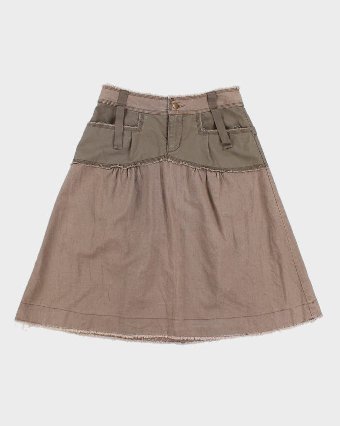 Vintage Womens Khaki Skirt - S