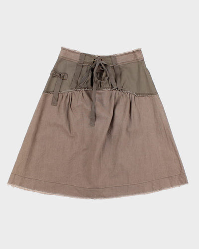 Vintage Womens Khaki Skirt - S