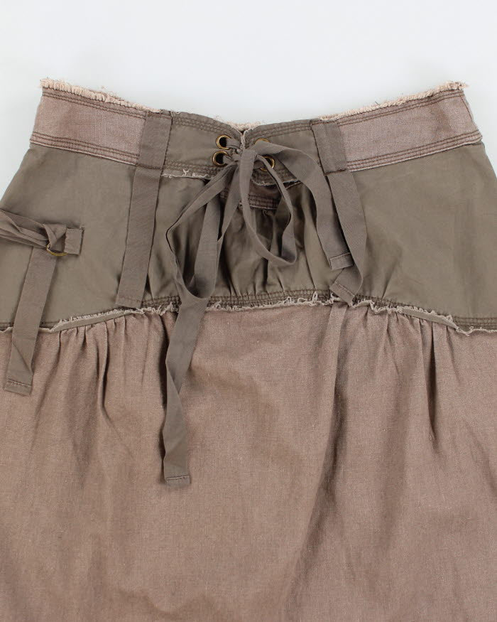 Vintage Womens Khaki Skirt - S
