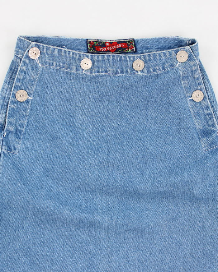 Vintage No Excuses Denim Skirt - S