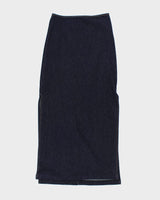 Vintage 90s Denim Maxi Skirt - S
