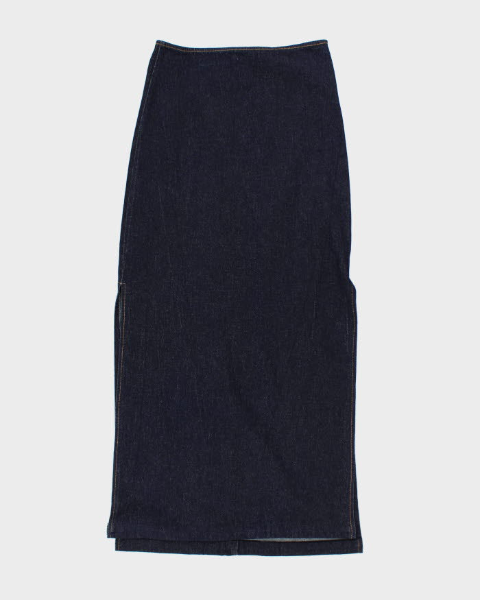 Vintage 90s Denim Maxi Skirt - S