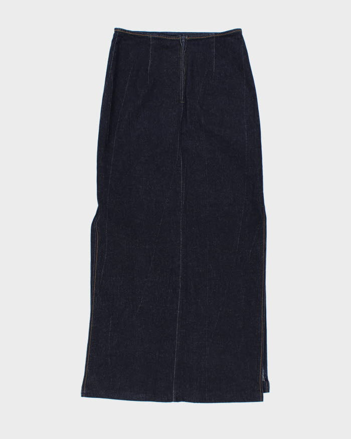 Vintage 90s Denim Maxi Skirt - S